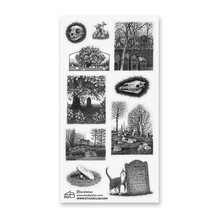 Haunted Cemetery Sticker Sheet