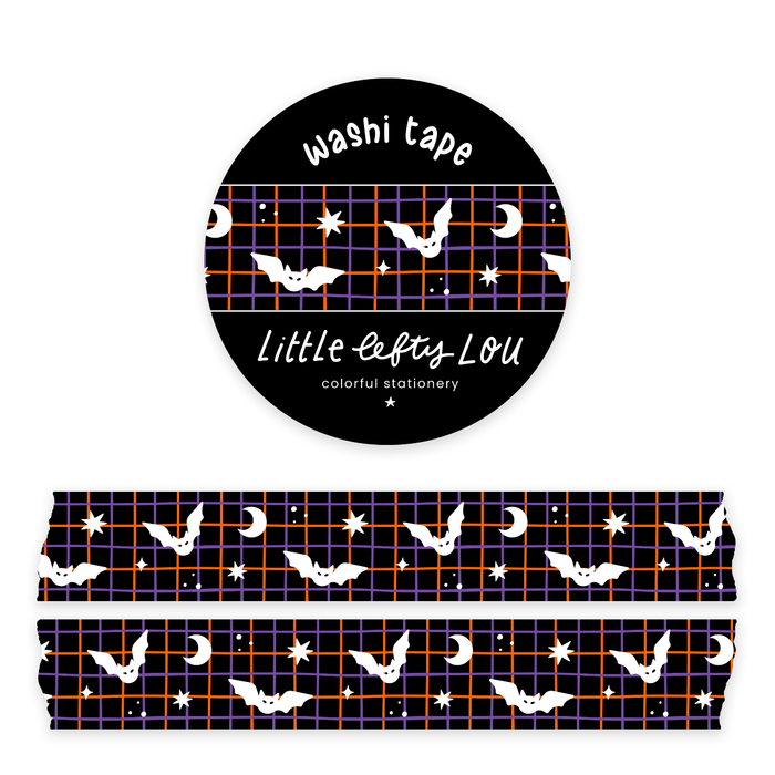 Bat Grid Washi Tape