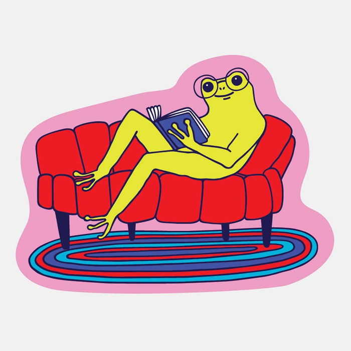 Cozy Froggy Vinyl Sticker