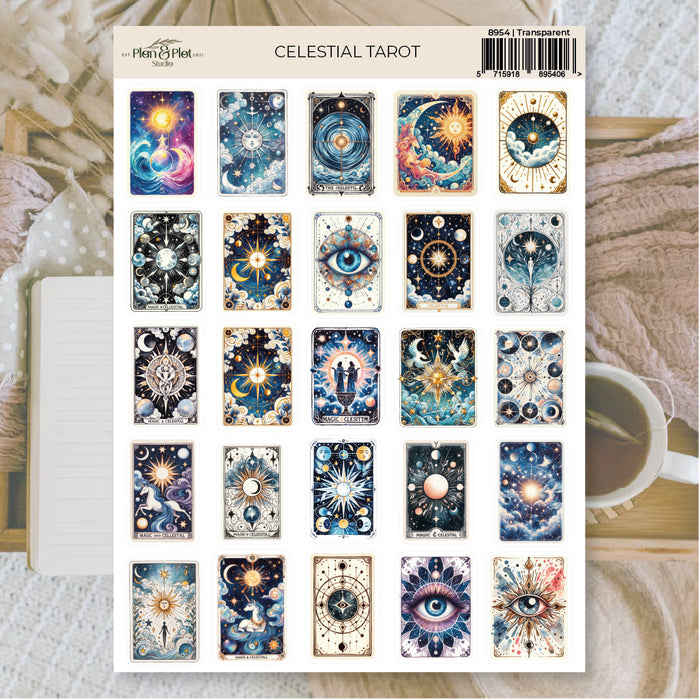 Celestial Tarot Transparent Sticker Sheet