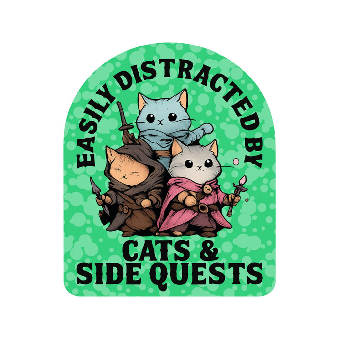 Cats & Side Quests Vinyl Sticker