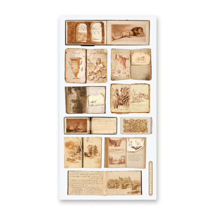 Sepia Sketchbooks Sticker Sheet