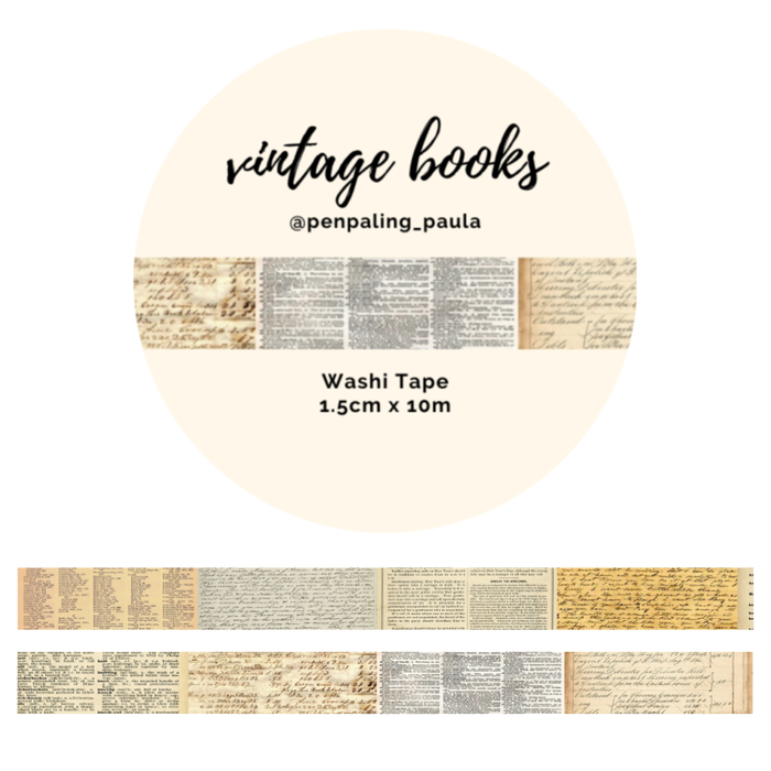 Vintage Books - Washi Tape