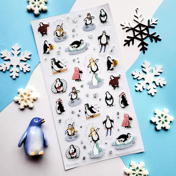 Frosty Penguin Fun Sticker Sheet