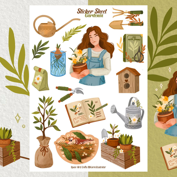 Gardenia Sticker Sheet