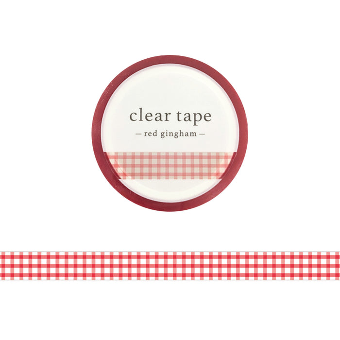 Mind Wave Clear Tape - Red Gingham