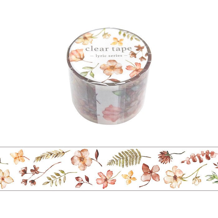 Mind Wave 'Lyric' Series Clear Tape - Flower #3 | WashiGang Australia Mind Wave 'Lyric' Series Clear Tape - Flower #3 | WashiGang Australia
