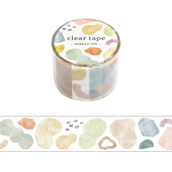 Mind Wave 'Hokkori Life' Series Clear Tape - Pattern