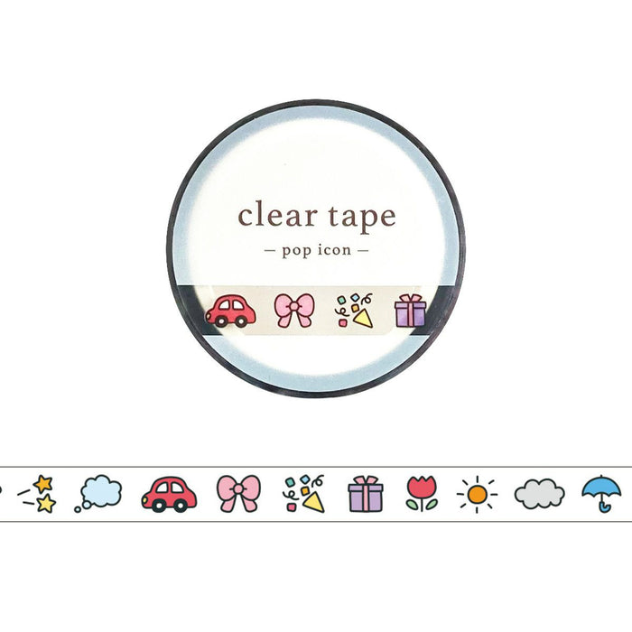Mind Wave 'Pop Colour' Series Clear Tape - Emoji