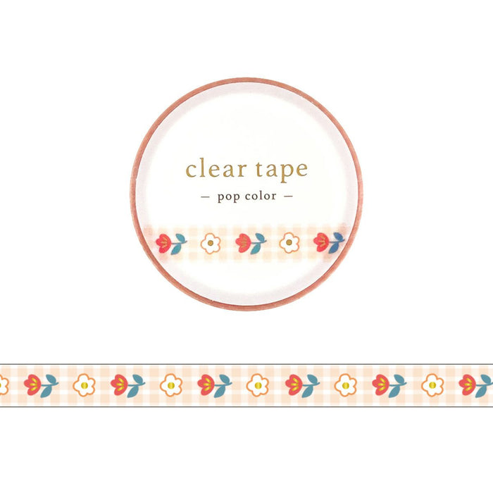 Mind Wave Foil-Stamped 'Pop Colour' Series Clear Tape - Flower 1