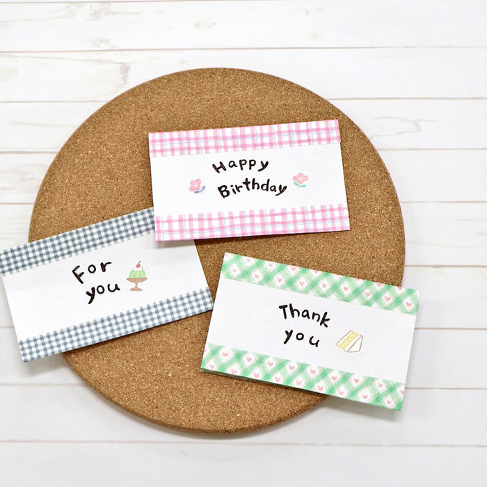 Mind Wave Japan Washi Tape - Check Pattern #29