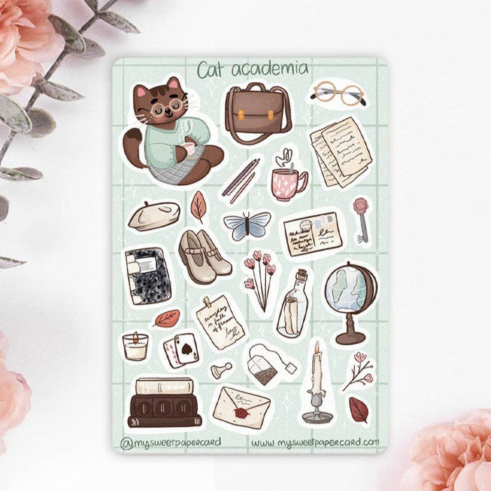 A6 Cat Academia Stickers