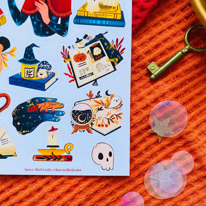Ghost Boo Halloween Sticker Sheet