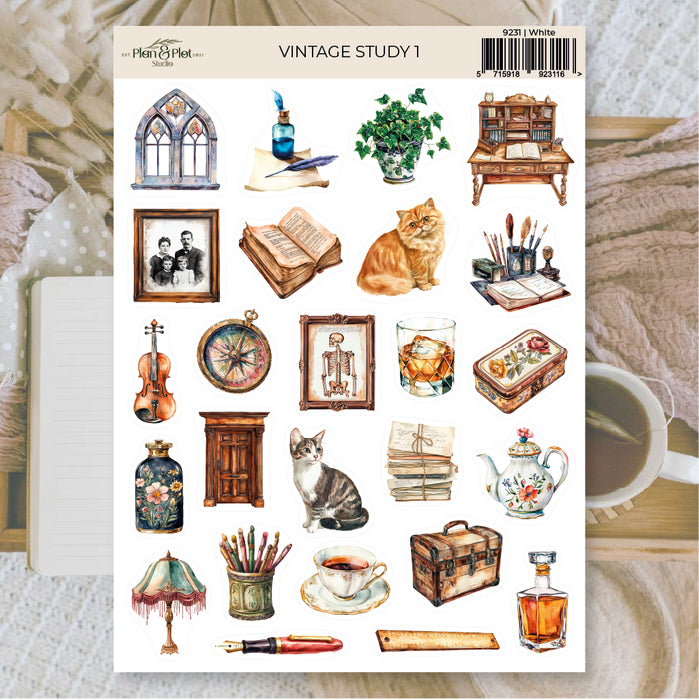 Vintage Study 1 Sticker Sheet