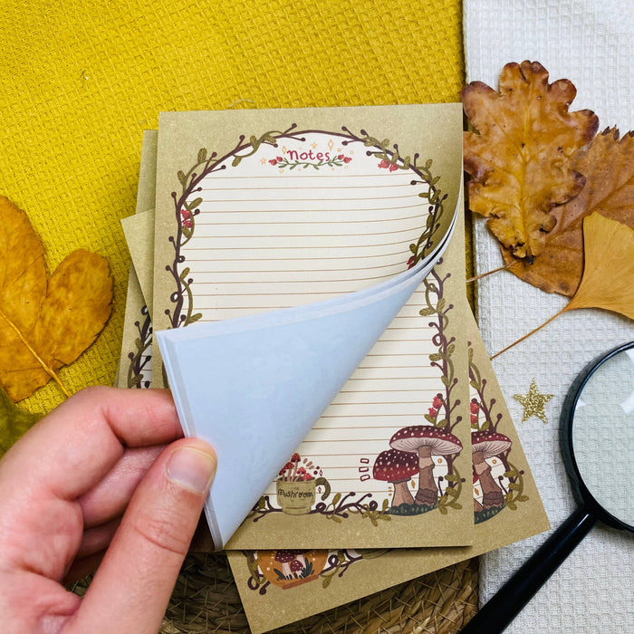Vintage Mushroom A6 Notepad