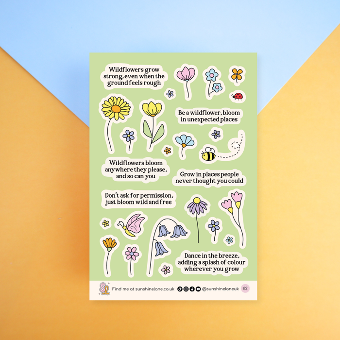 Be a Wildflower Mini Sticker Sheet