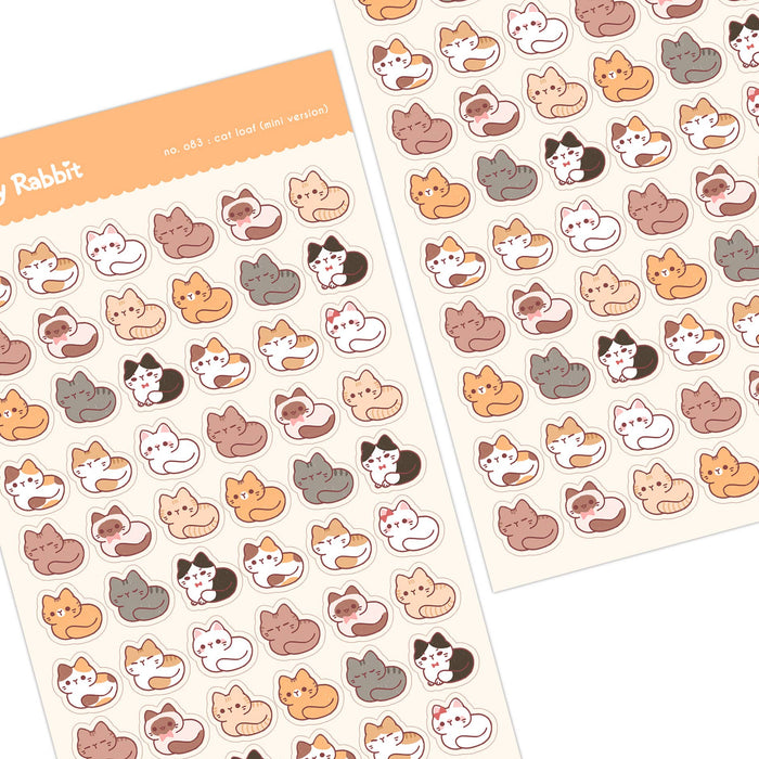 Cat Loafs (Mini Version) Clear Sticker Sheet