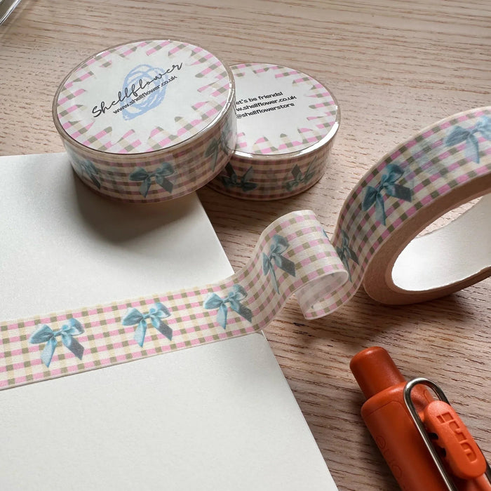 Gingham Bows Washi Tape