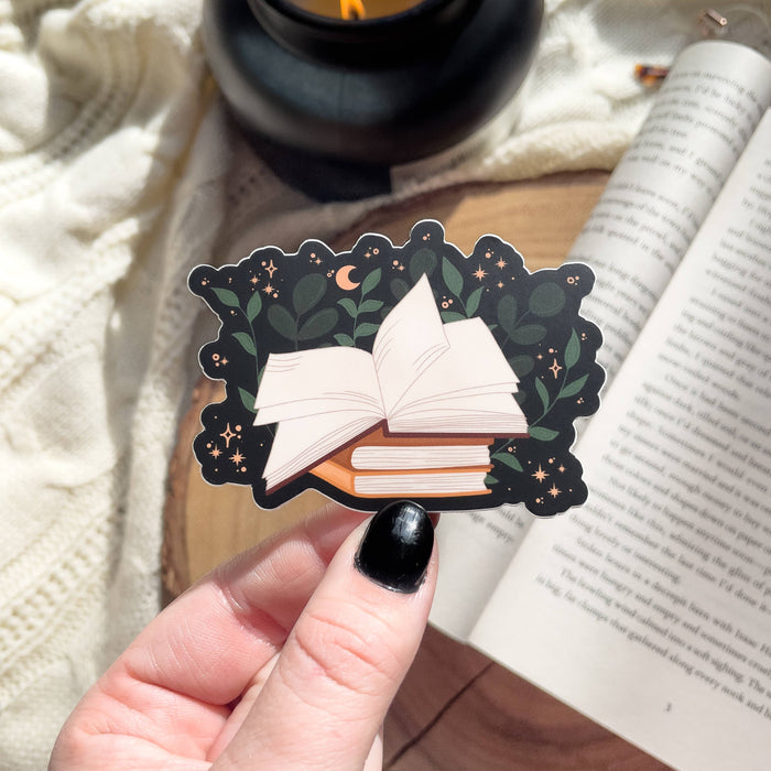 Magical Open Book Vinyl Sticker
