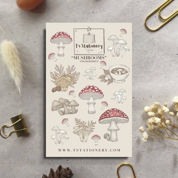 Mushrooms Sticker Sheet