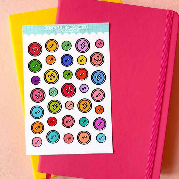 Buttons Sticker Sheet