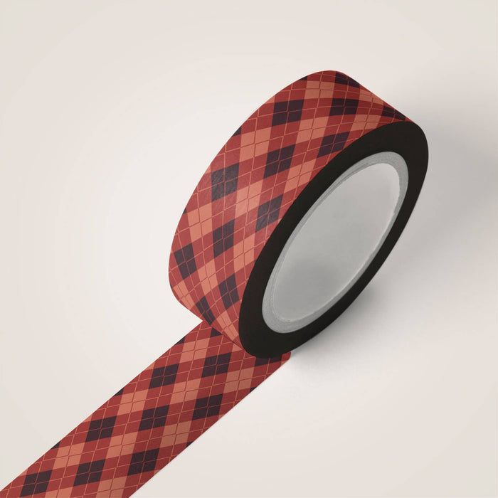 Vintage Academia - Argyle Red - Washi Tape