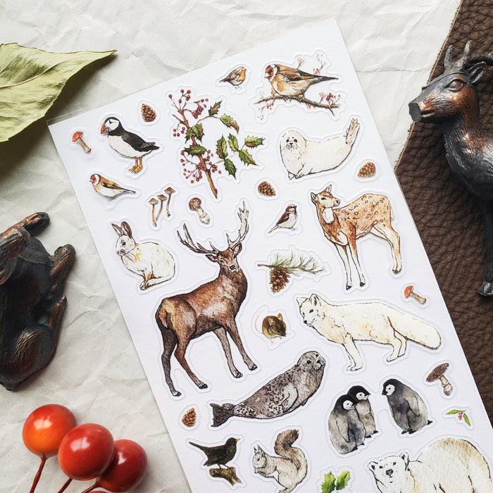 Winter Wildlife Wonders Sticker Sheet