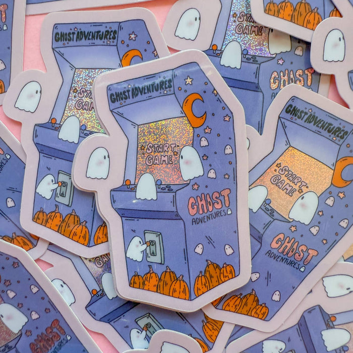 Ghostly Arcade Vinyl Sticker