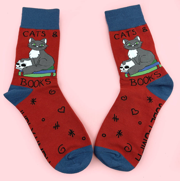 Cats And Books Socks