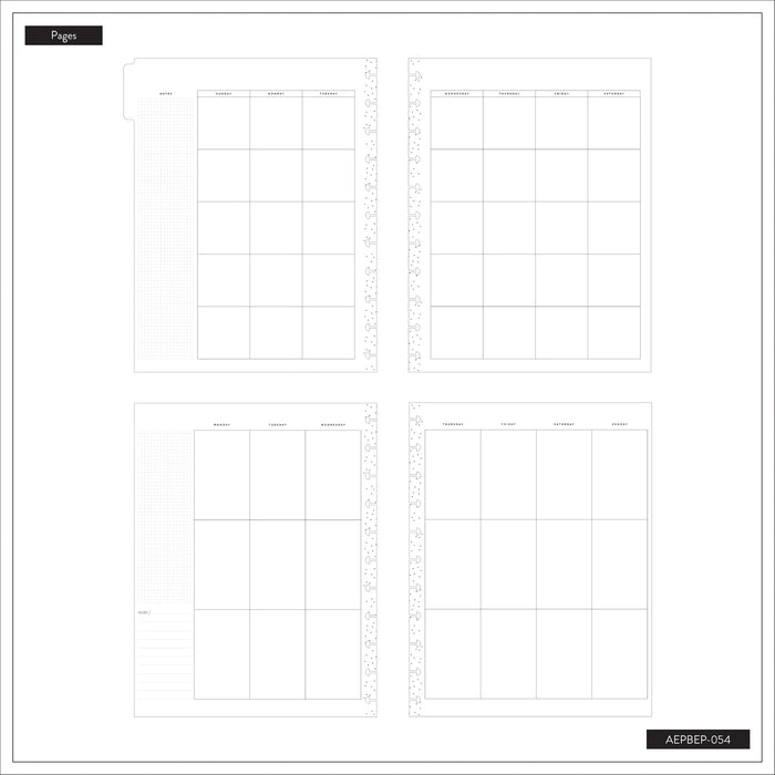 The Happy Planner BIG Undated Calendar Extension - Golden Garden