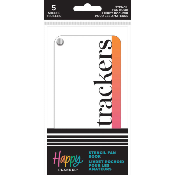 The Happy Planner 'Trackers' Stencil Fan Book - 5 Sheets
