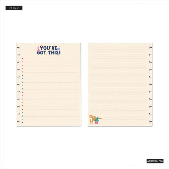 LAST STOCK! The Happy Planner 'Whimsical Whiskers' BIG Filler Paper