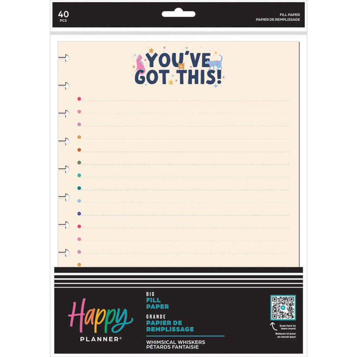 The Happy Planner 'Whimsical Whiskers' BIG Filler Paper
