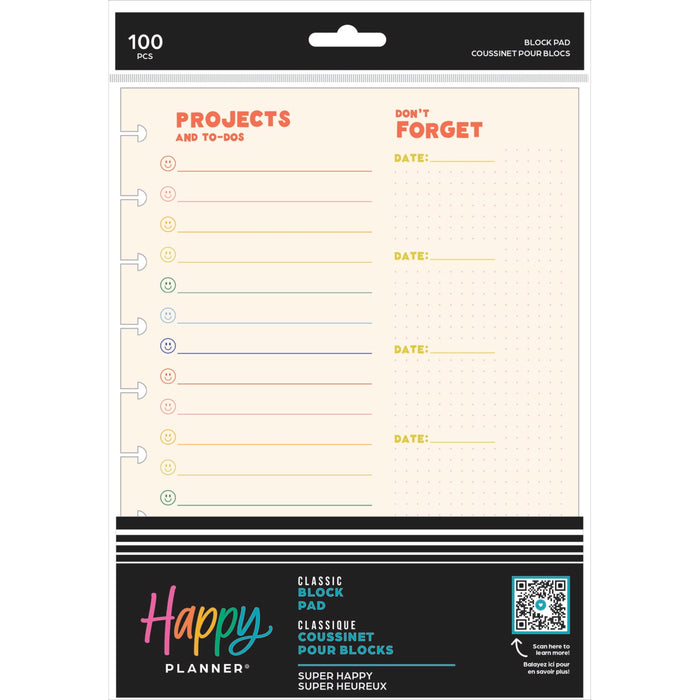 The Happy Planner 'Super Happy' CLASSIC Block Paper Pad