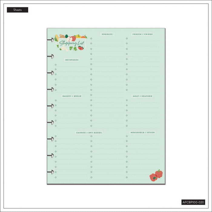 The Happy Planner 'Cooking 101' CLASSIC Block Paper Pad