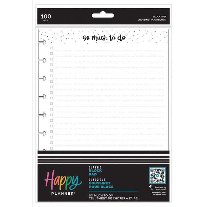 The Happy Planner 'So Much To Do' CLASSIC Block Paper Pad