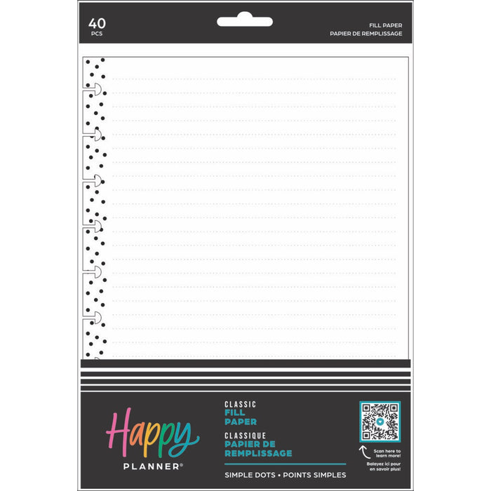 The Happy Planner 'Simple Dots' CLASSIC Filler Paper