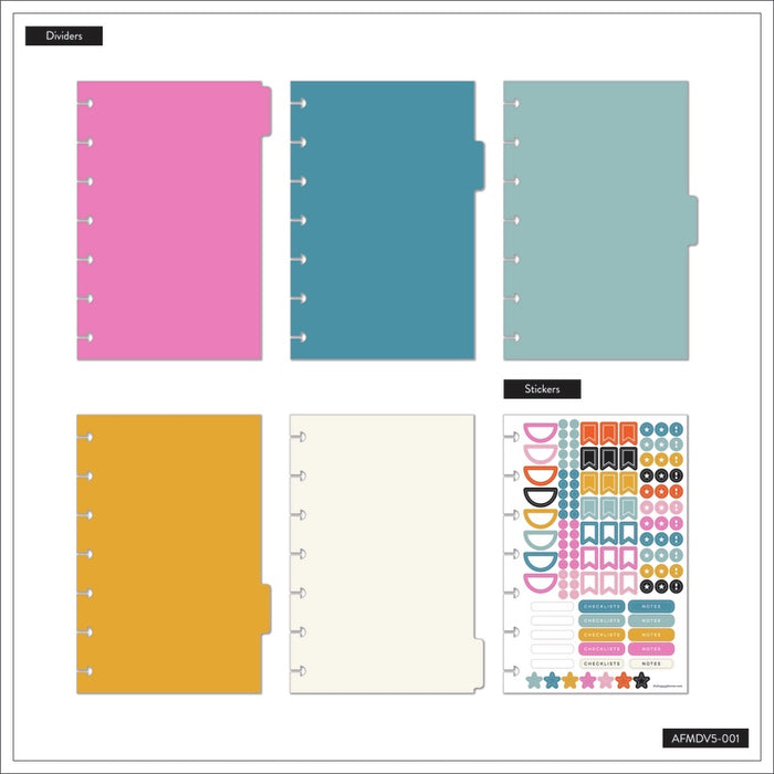 The Happy Planner 'Happy Brights' MINI Plastic Dividers - 5 Pack