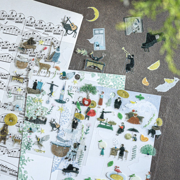 Akira Kusaka Clear Stickers - Protagonists I