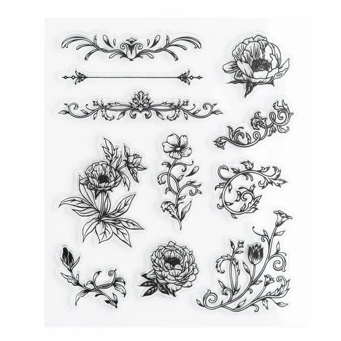 Acrylic Stamp Set - Antique Floral