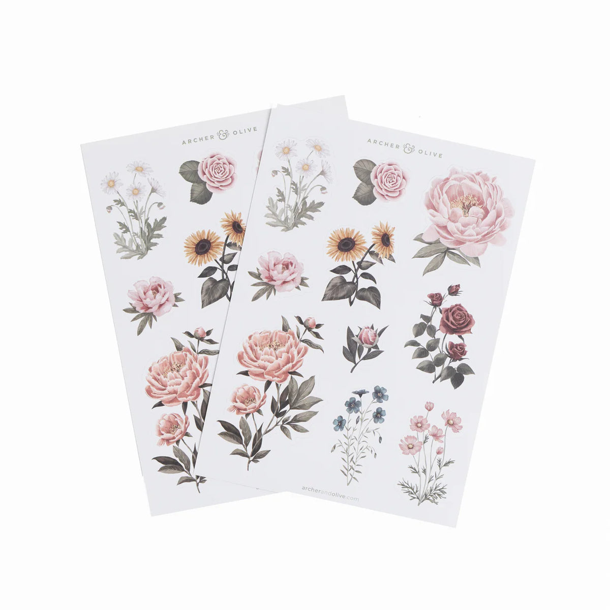 Antique Floral Sticker Set — WashiGang