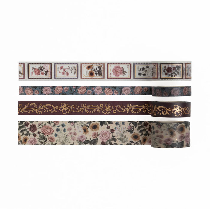 Antique Floral Washi Tape Set