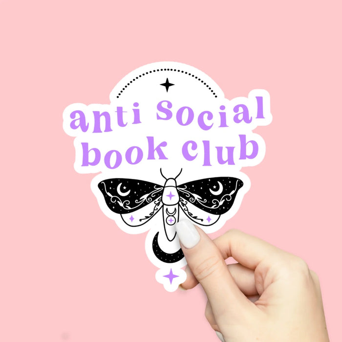 Anti Social Book Club Holographic Vinyl Sticker