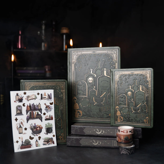 Apothecary Shelf Dot Grid Notebook