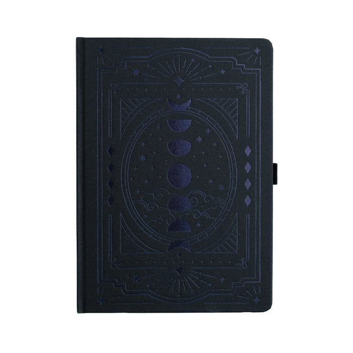 Black on Black Wonderstruck Dot Grid Notebook (White Pages)