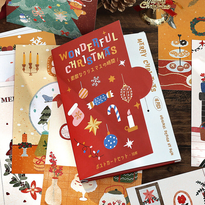 Postcard 16-Piece Set - Wonderful Christmas