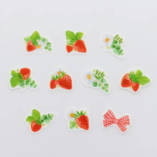 Bande Washi Tape Sticker Roll - Strawberry Wreath