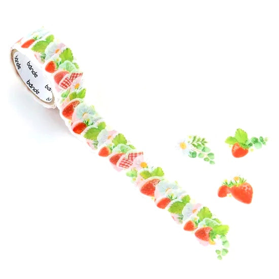 Bande Washi Tape Sticker Roll - Strawberry Wreath