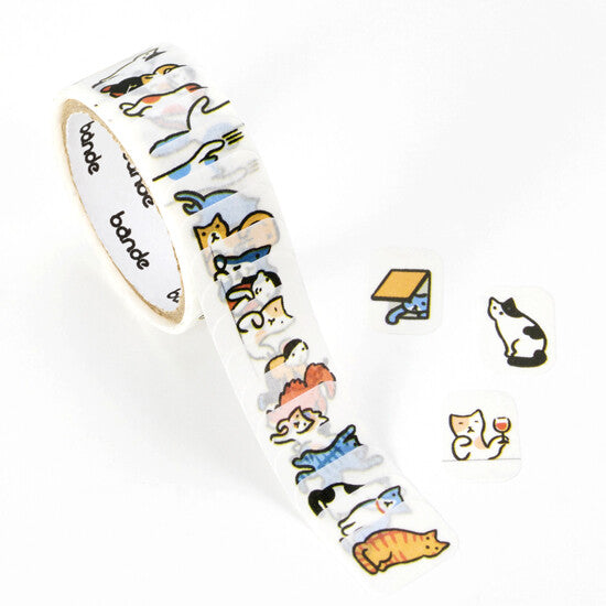 Bande Washi Tape Sticker Roll - People Living in Your Planner Series - Cats