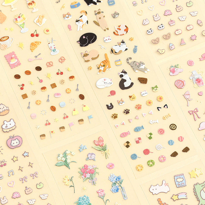 BGM 'Icing' Series Embossed Stickers - Fluffy Friends